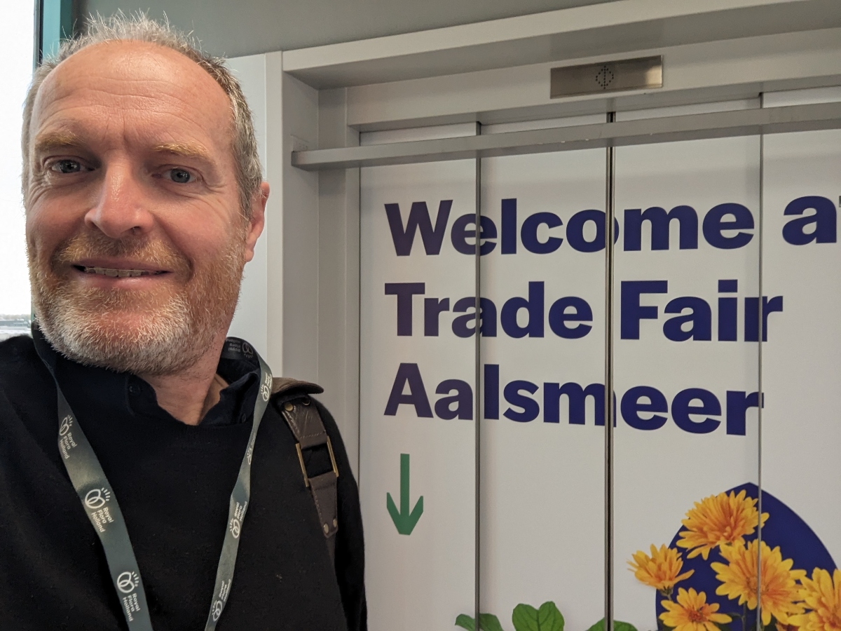 Graham Spencer of Plants for Europe at the Trade Fair Aalsmeer 23